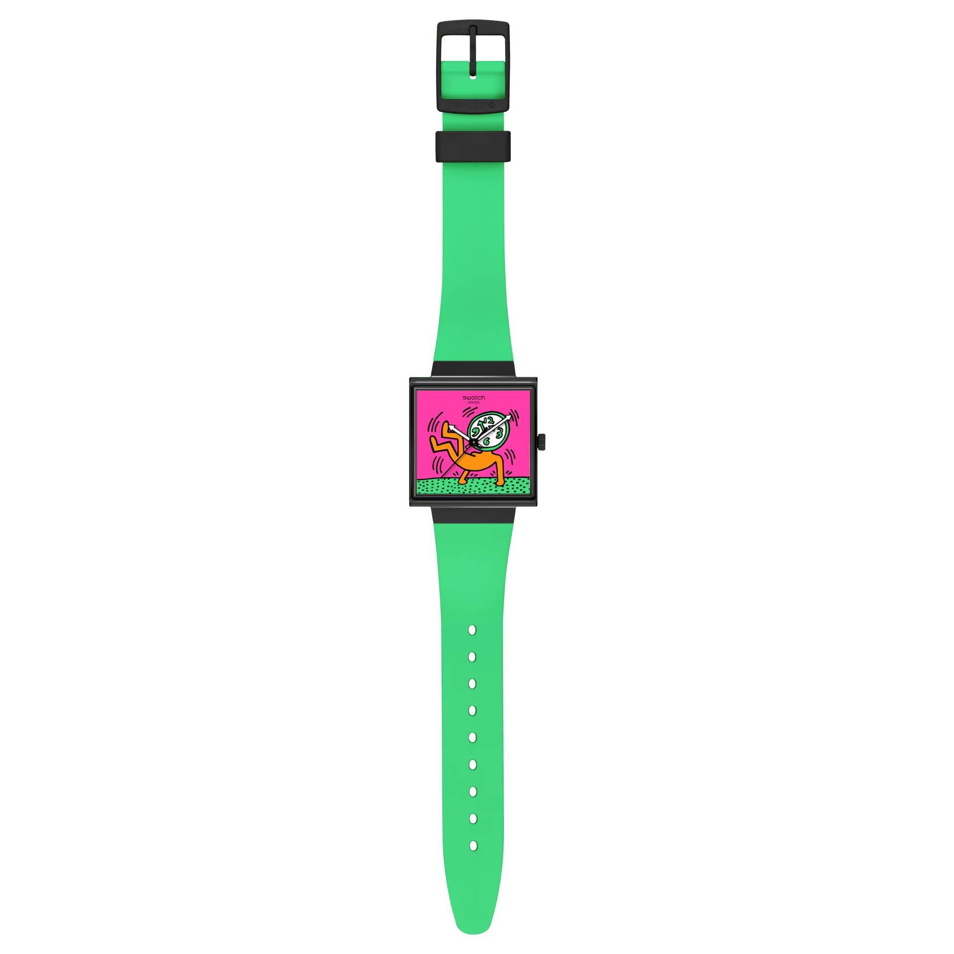 Orologio Unisex Swatch What IF BREAKS OFF Cassa Quadrata SO34Z102