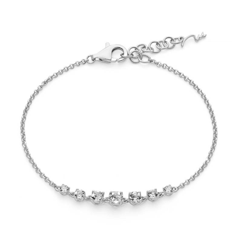 Bracciale Donna Miluna Argento 925 Giochi Di Luce Topazi Bianchi BRD1266