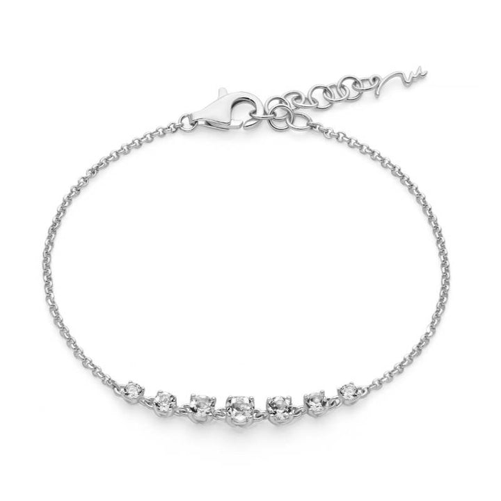 Bracciale Donna Miluna Argento 925 Giochi Di Luce Topazi Bianchi BRD1266