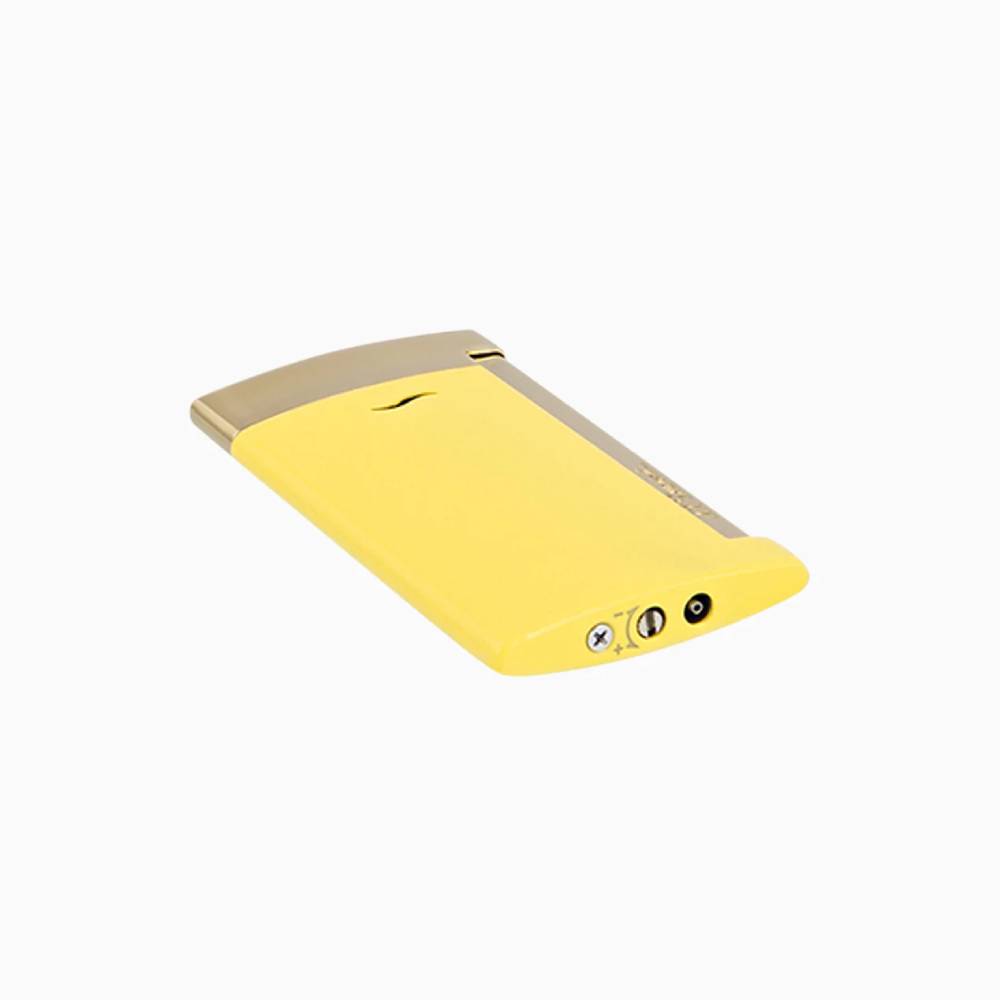 Accendino Uomo Dupont Smalto Giallo Acciaio Dorato 0027780