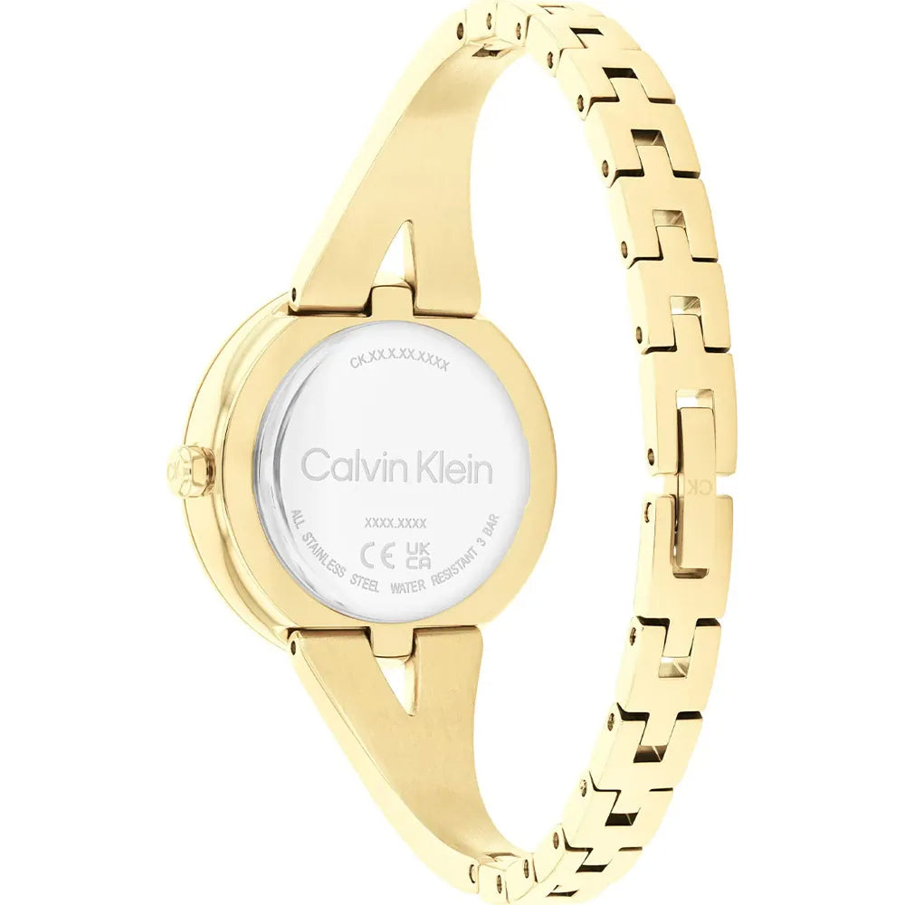Orologio Donna Acciaio Calvin Klein Quarzo Solo Tempo Dorato Lucido 25100027