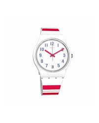 Orologio Donna Solo Tempo Silicone Bianco Linea Rossa S.Made Swatch GW407