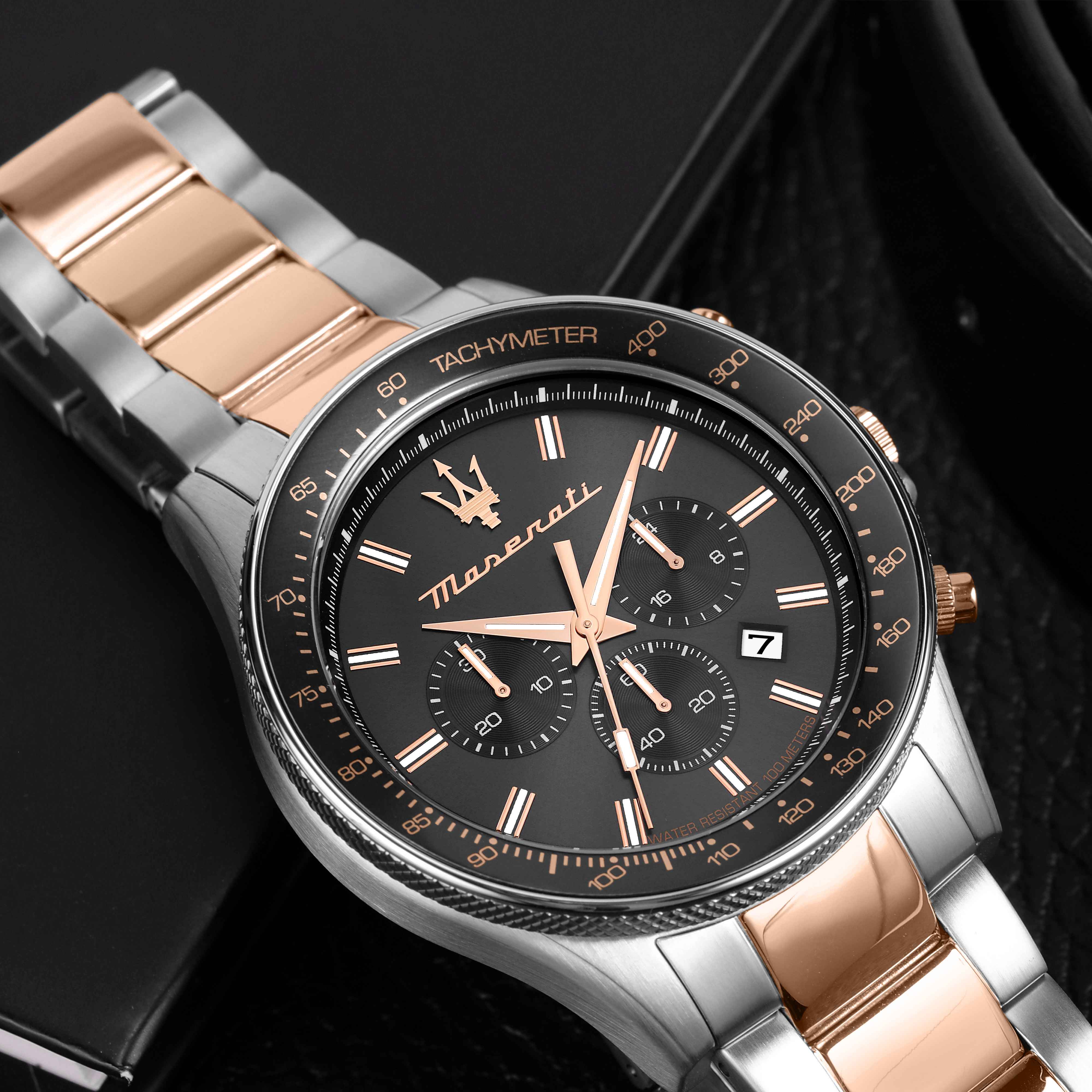 Orologio Uomo Maserati Acciaio Bicolore Quarzo Cronografo Data Grigio R8873640021