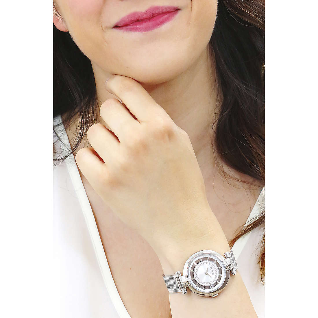 Orologio Donna Versus By Versace Acciaio Quarzo Solo Tempo Leone Bianco VSP1H0521