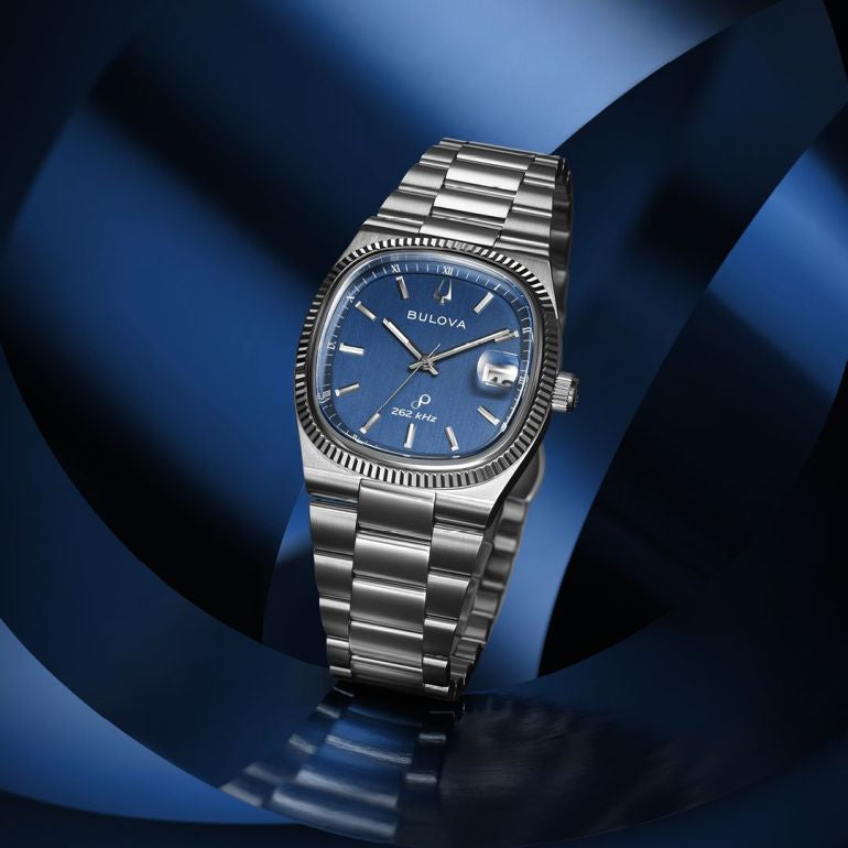 Orologio Uomo Bulova Super Seville Blu 262 kHz Data 96B440