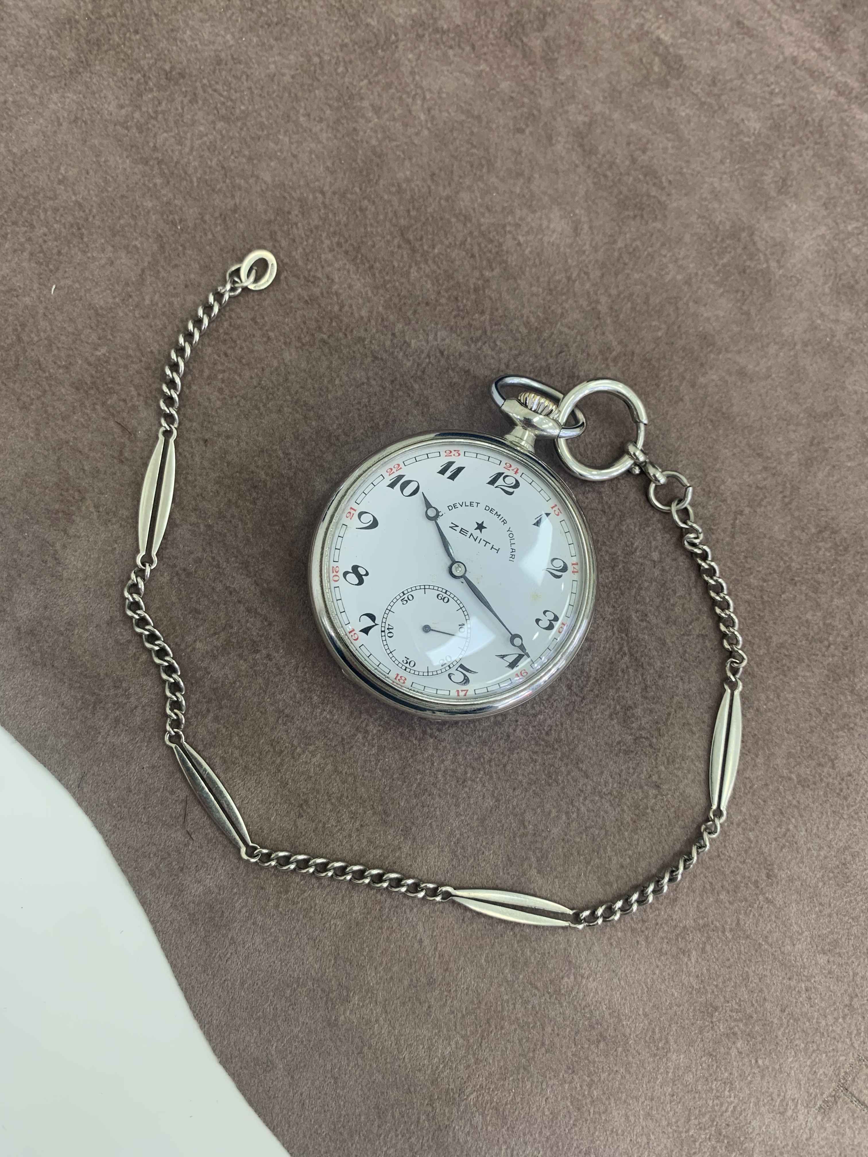 Orologio Uomo Tascabile Zenith Ferrovie Grand Prix 1865 Movimento Dorato