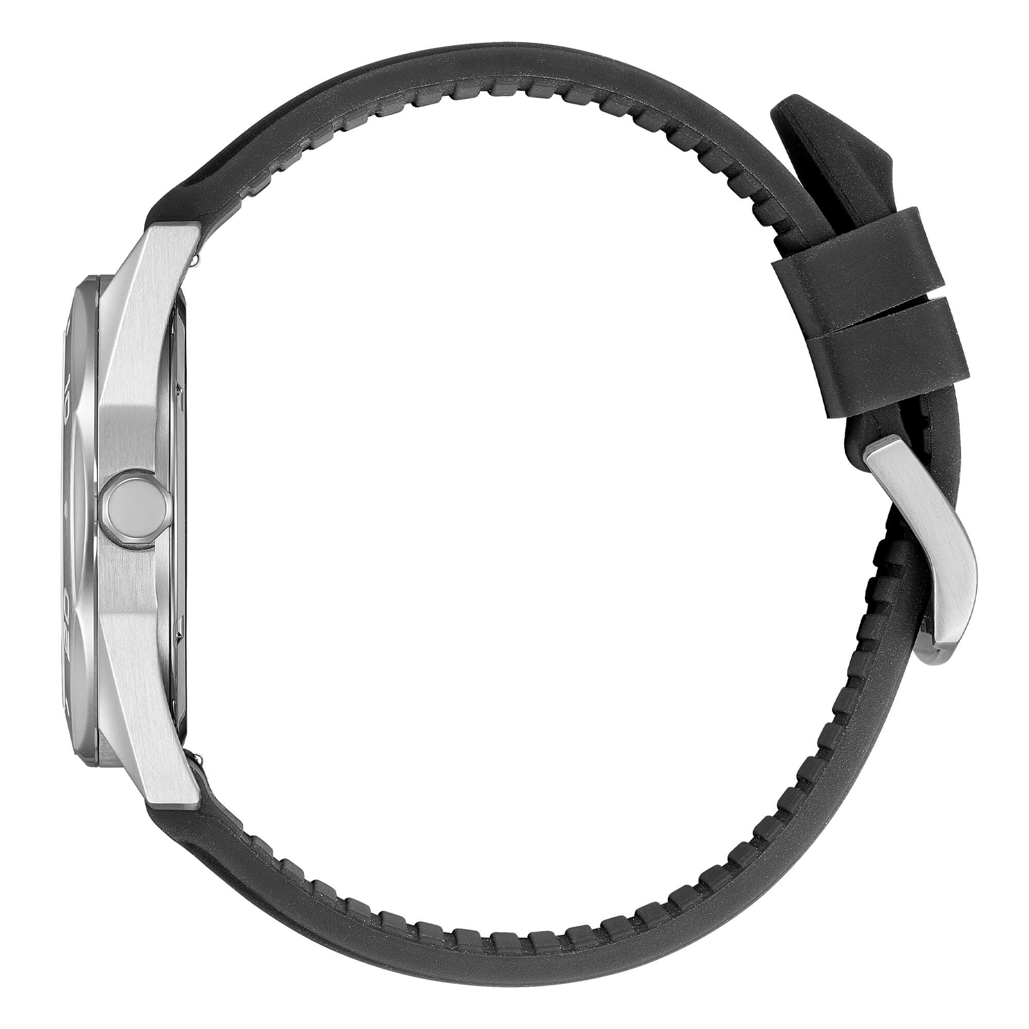 Orologio Uomo Citizen Nero Eco-Drive Solo Tempo Acciaio Gomma Data BM7631-01E