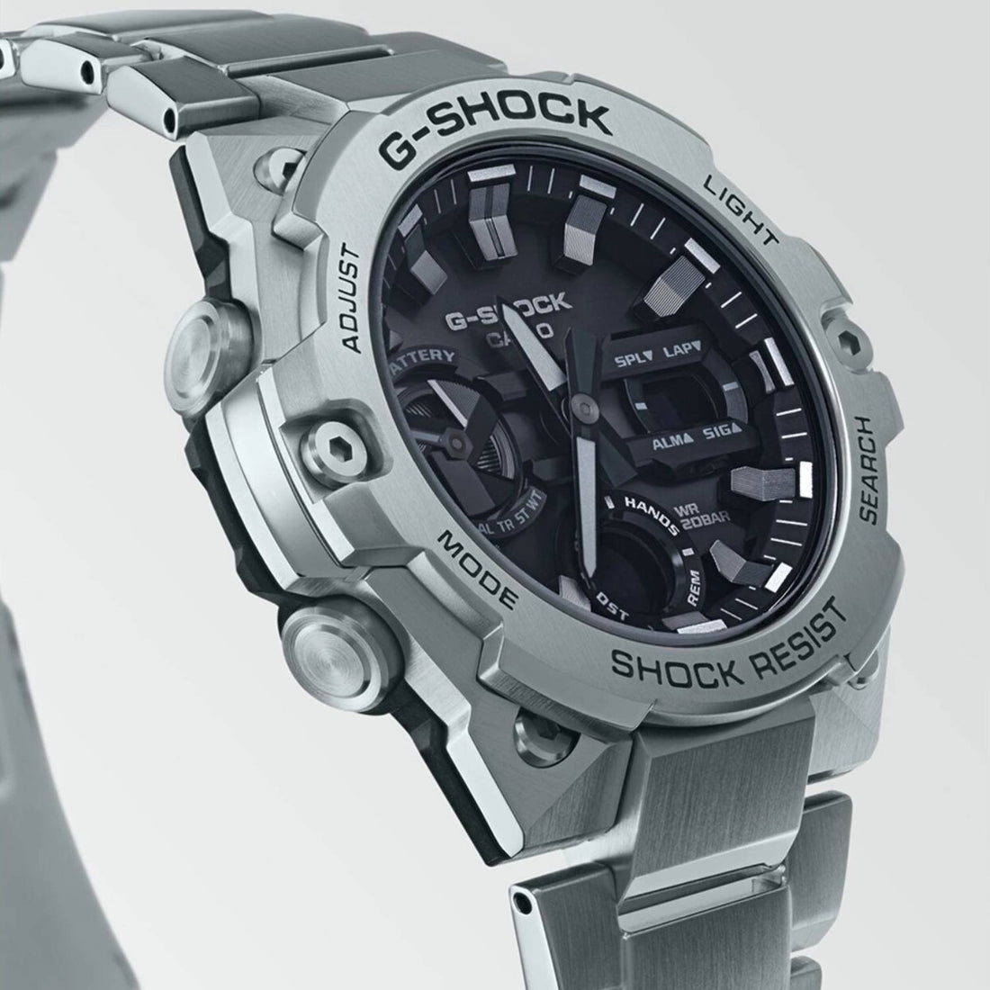 Orologio Uomo GShock Casio Acciaio Carica Solare Analogic Digital GST-B400D-1AER