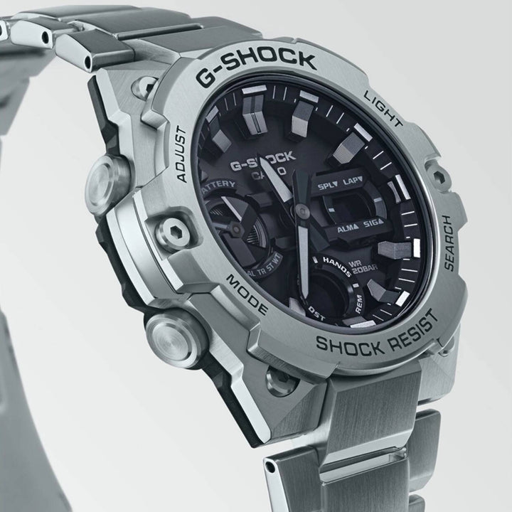 Orologio Uomo GShock Casio Acciaio Carica Solare Analogic Digital GST-B400D-1AER