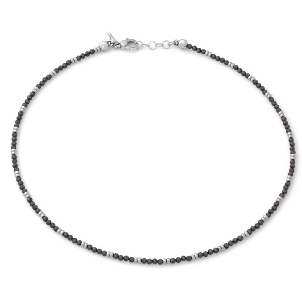 Collana Uomo Giovanni Raspini Argento 925 Girocollo Spinello Nero 12220