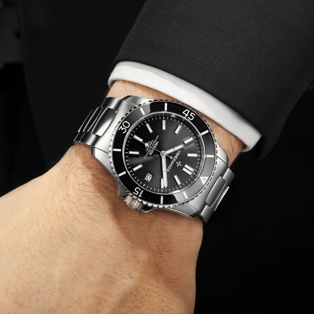 Orologio Uomo Venezianico Nereide 42 mm Nero 3321504C