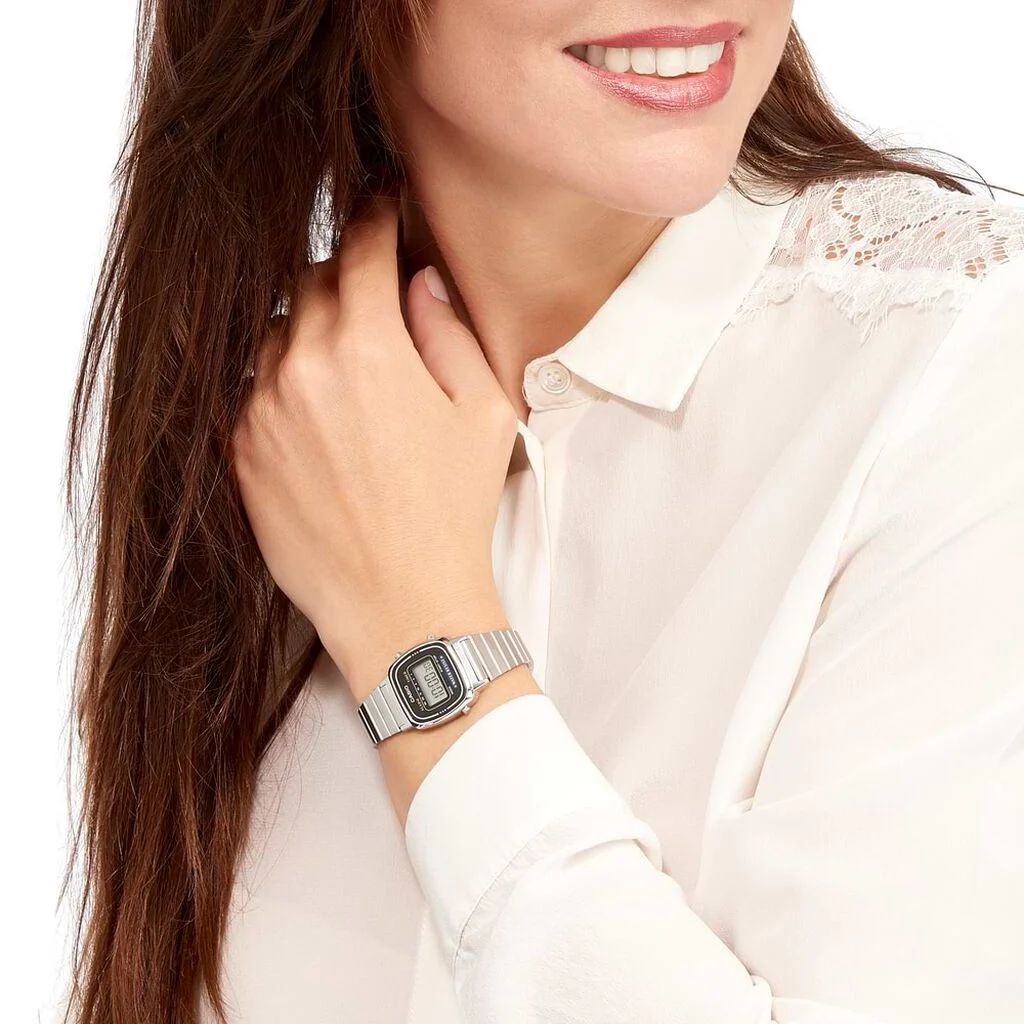 Orologio Donna Acciaio Casio Vintage Quarzo Digitale Cronografo LA670WEA-1EF