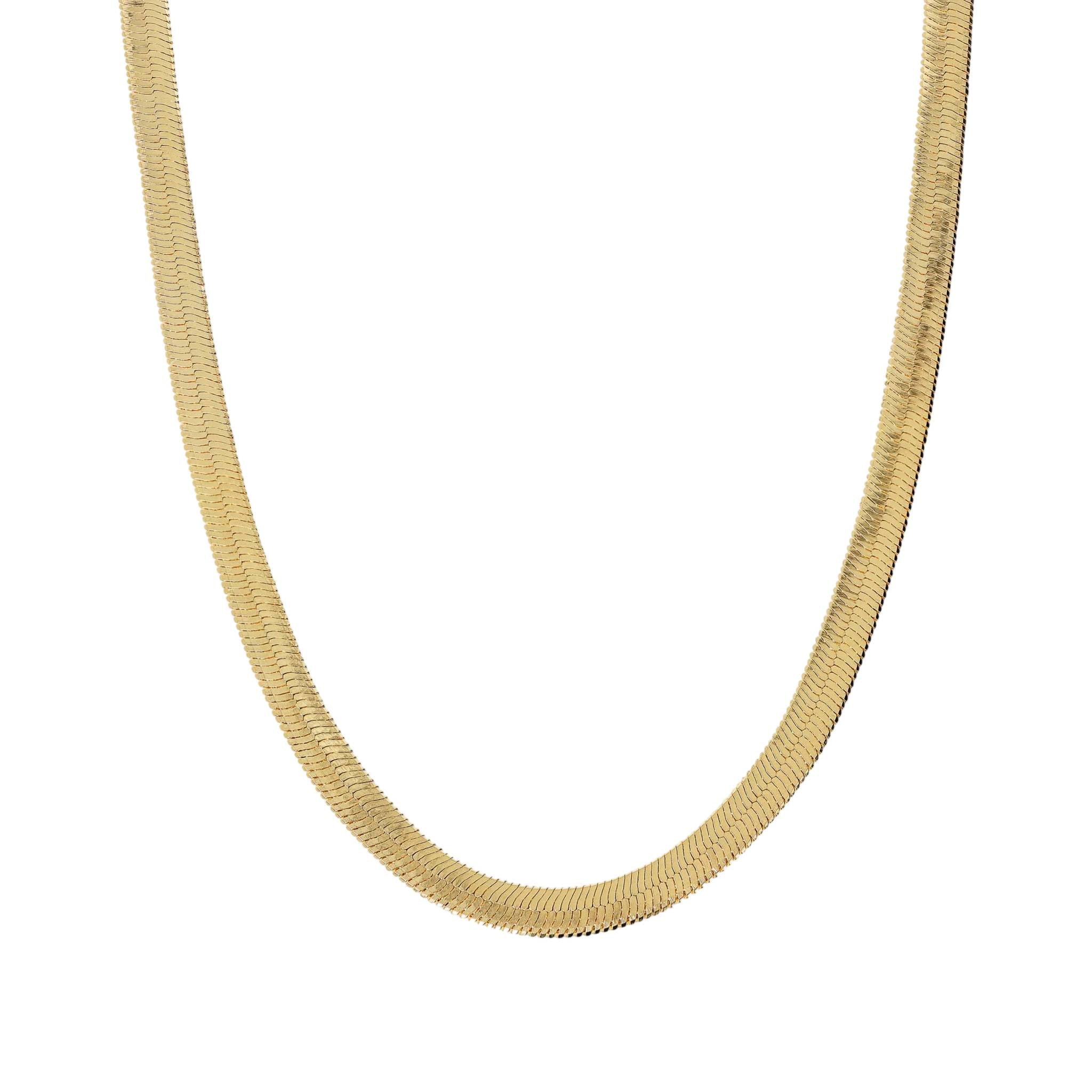 Collana Donna Etrusca Bronzo Dorato Catena Snake Lucida WSET00755.YG