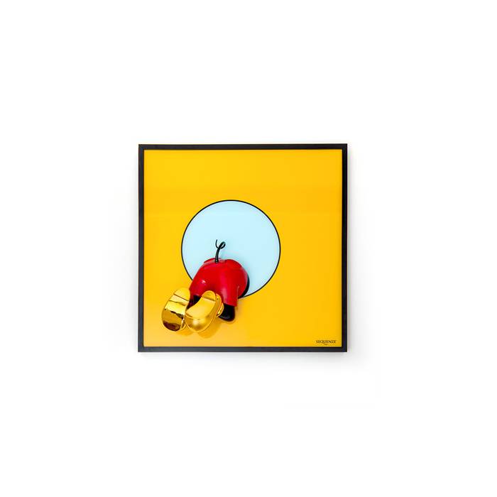 Quadro Sequenze Topofthepop Rosso Giallo 20x20 cm PZ014/R20