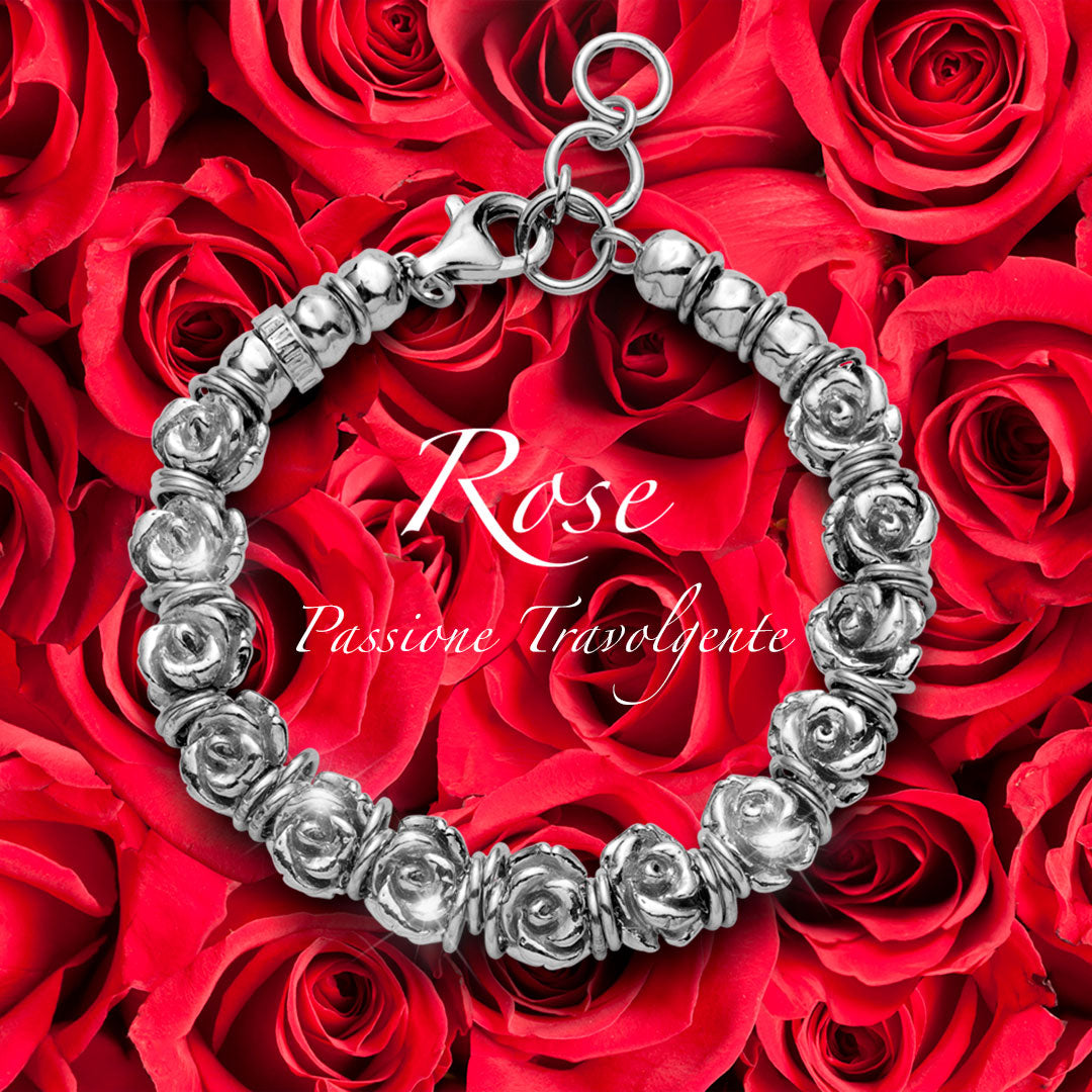 Bracciale Donna Maria Cristina Sterling Argento 925 Fiori 13 Rose G2899