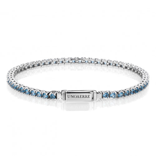 Bracciale Donna Unoaerre Argento 925 Tennis Zirconi Celesti 520810
