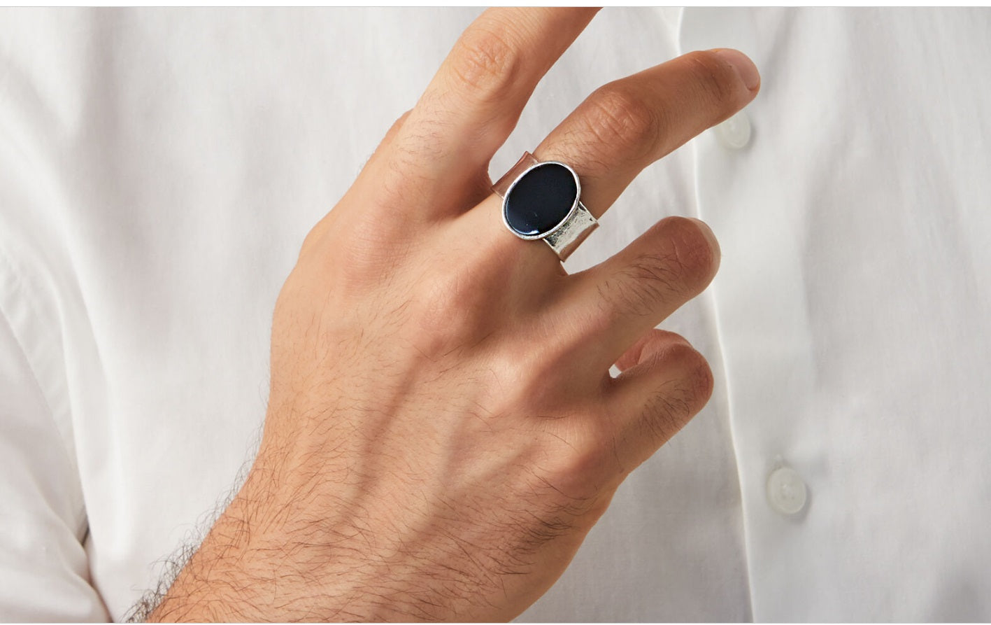 Anello Uomo Giovanni Raspini Argento 925 Jack onice 10367/18