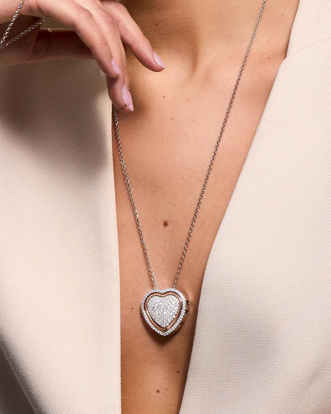 Collana Donna Roberto Giannotti Trilogia D'Amore Argento 925 Cuori GIA448