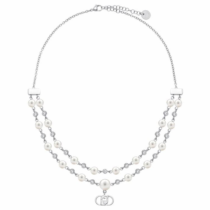 Collana Donna Liujo Acciaio Perle Multifilo Pendente LJ3170