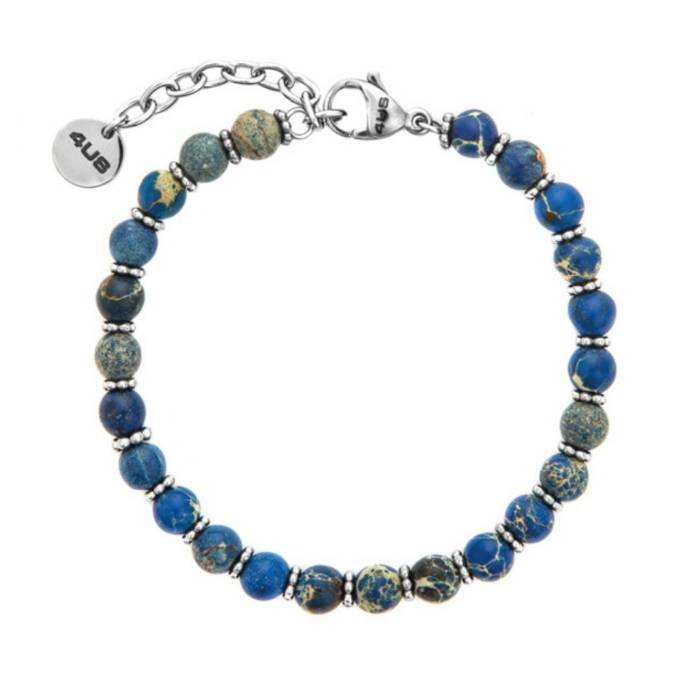 Bracciale Uomo Acciaio 4US Cesare Paciotti Jasper Imperiale Blu 4UBR8635