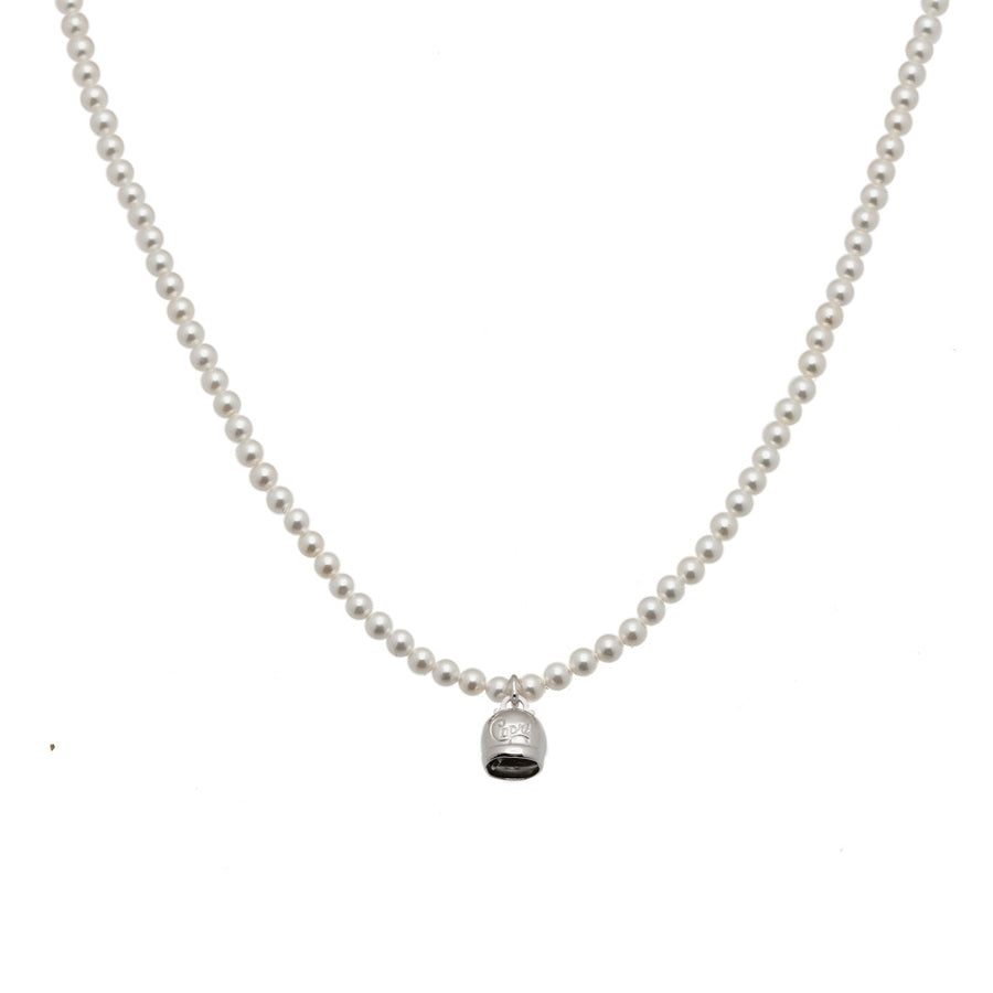 Collana La Campanella di Capri Argento Perle Girocollo Porta Fortuna CPRPD2-ARG