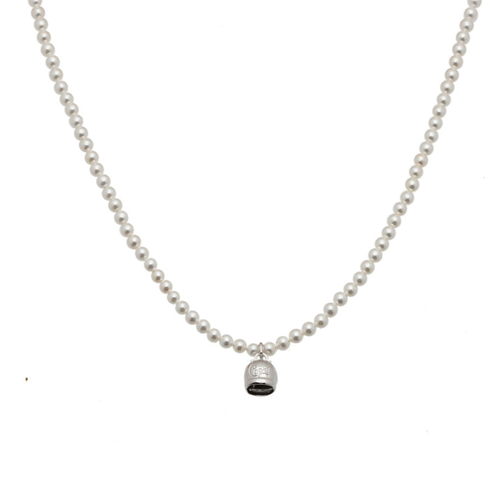 Collana La Campanella di Capri Argento Perle Girocollo Porta Fortuna CPRPD2-ARG