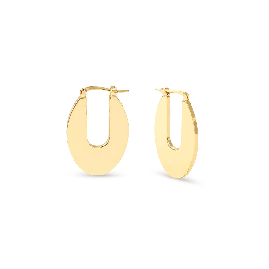 Orecchini Donna Unoaerre Cerchi Ovali Bronzo Dorato Lastra Lucido 566207