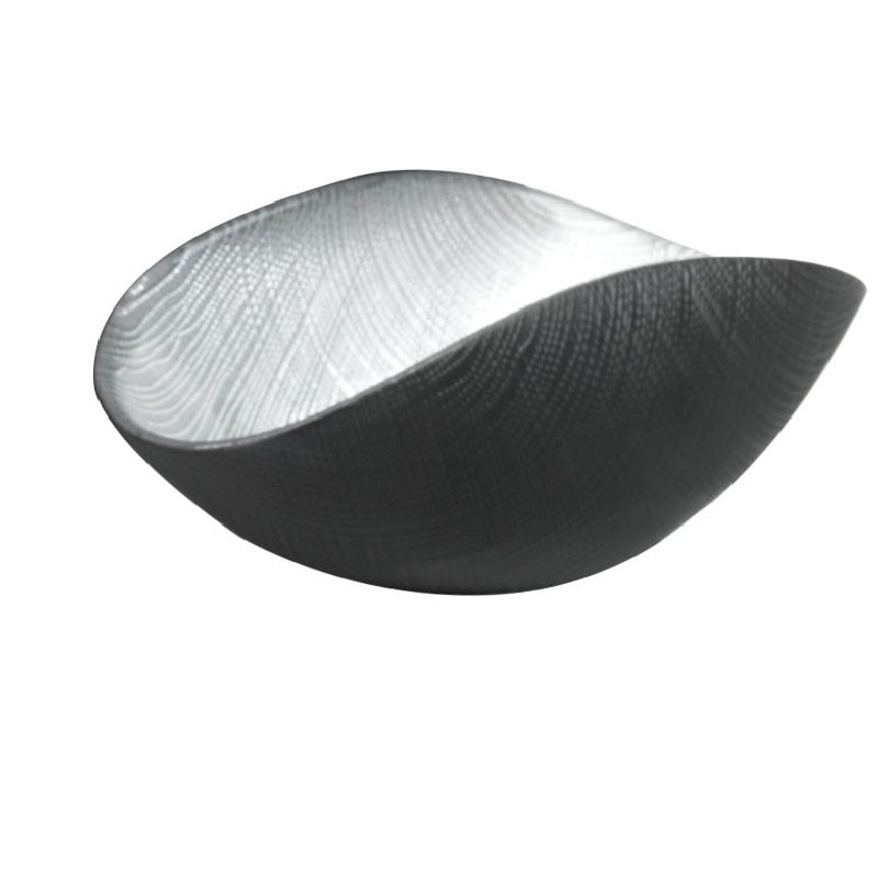 Centrotavola Cristallo Smalto Onlylux Burano Coppa Argento Nero OL02300