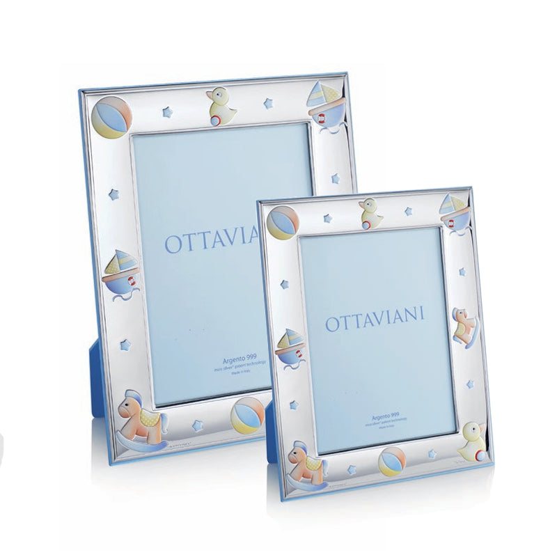 Portafoto Ottaviani Argento 999 Nascita Bimbo Collezione Giocattoli 7010AC