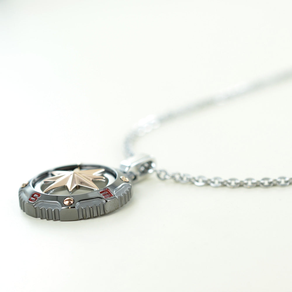 Collana Uomo Zancan Acciaio e pvd nero rosa dei venti con smalto EHC126