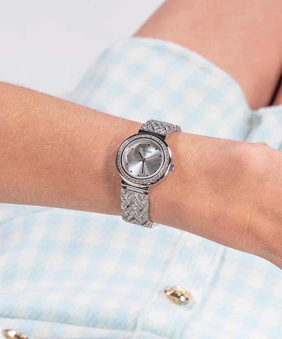 Orologio Donna Guess Quarzo Solo Tempo Zirconi Acciaio GW0476L1