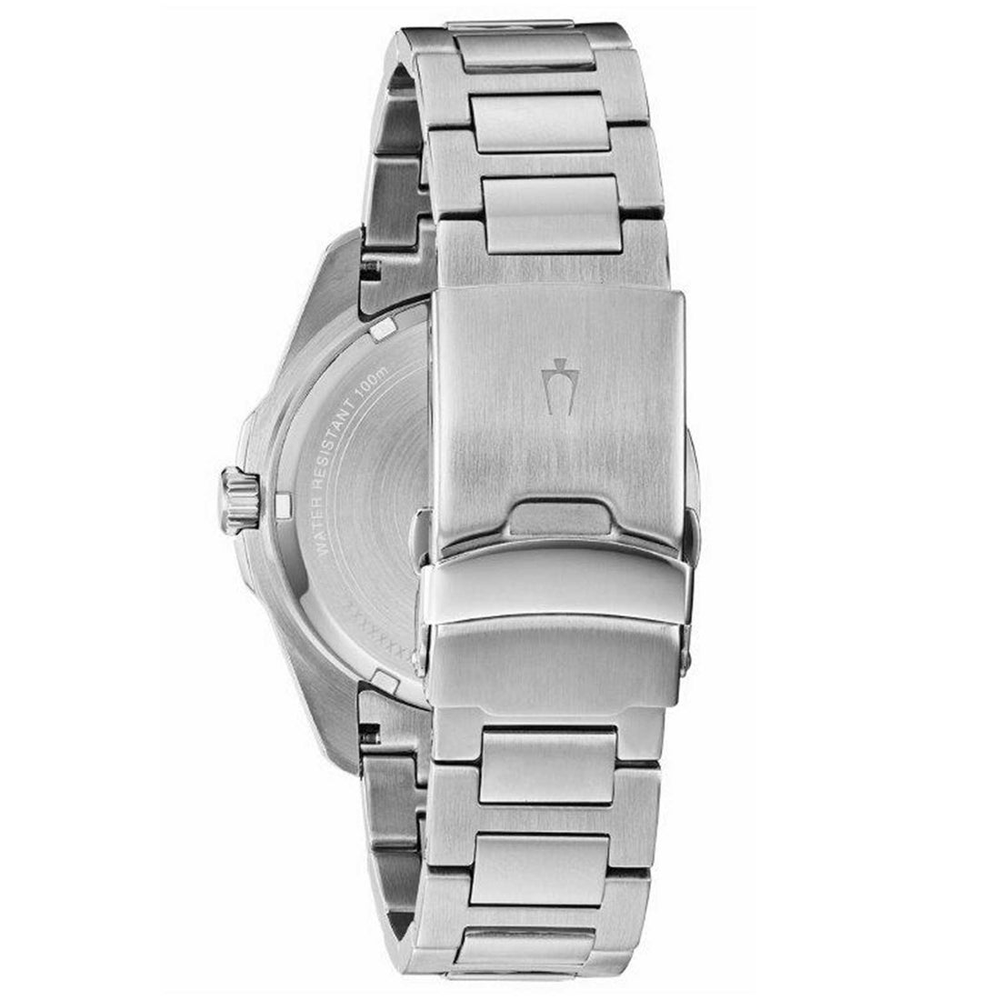 Orologio Uomo Bulova Quarzo Solo Tempo Marine Star Nero Acciaio Data 98B203