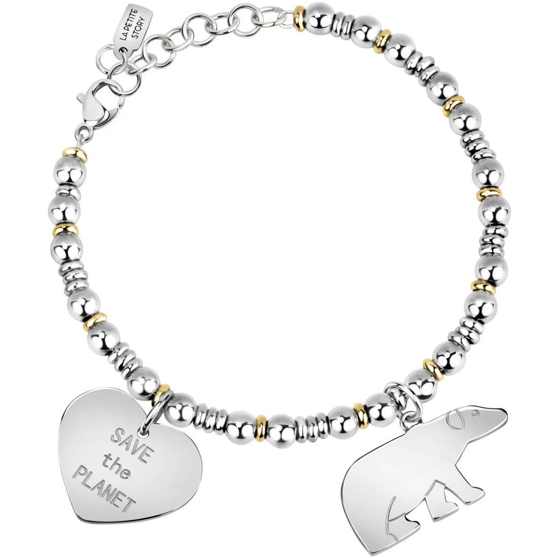 Bracciale Donna La Petite Story Acciaio Con Charm Orso E Cuore Story Family LPS05ATA11