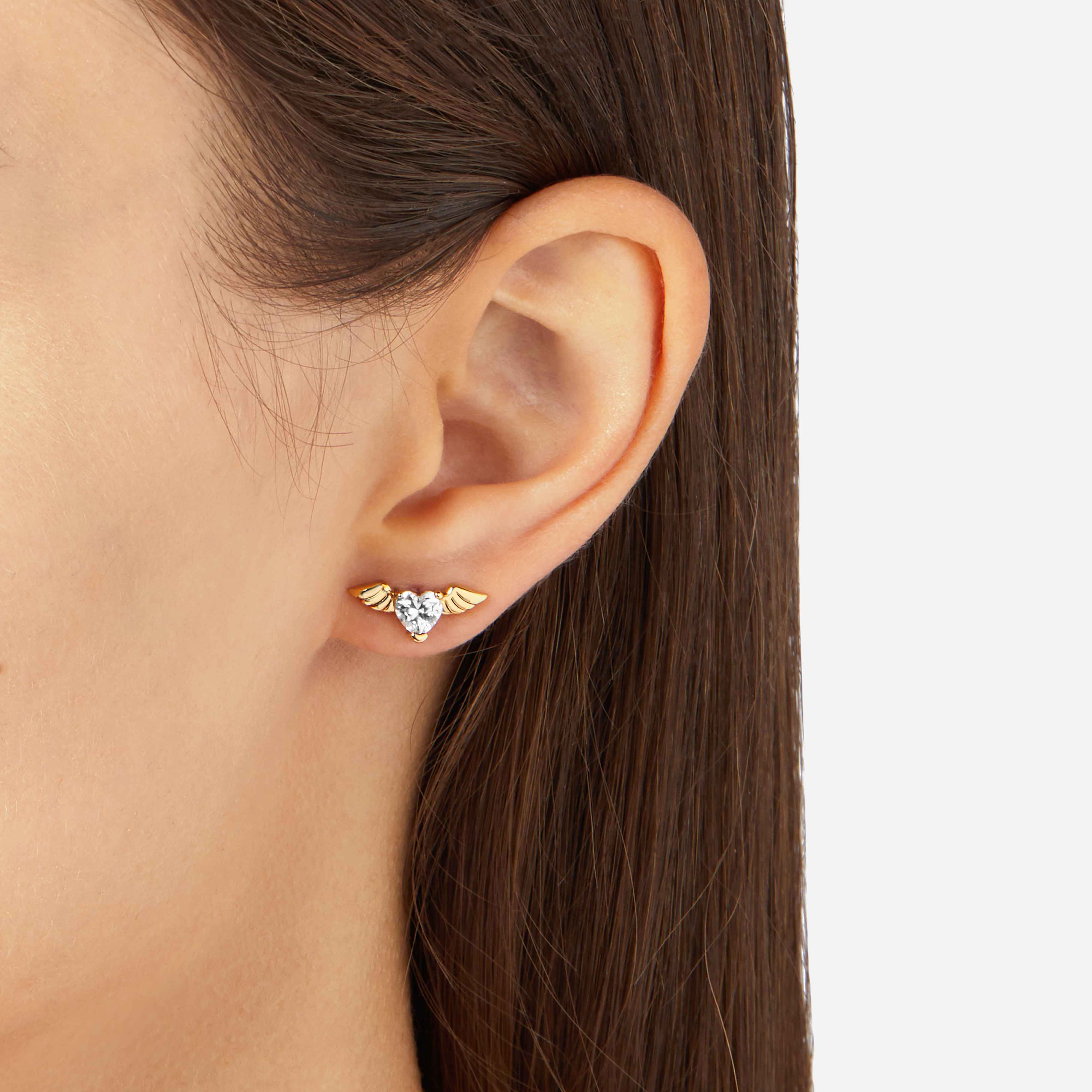 MONO Orecchino Donna Chiara Ferragni Acciaio Dorato Cuore Ali J19AVH06
