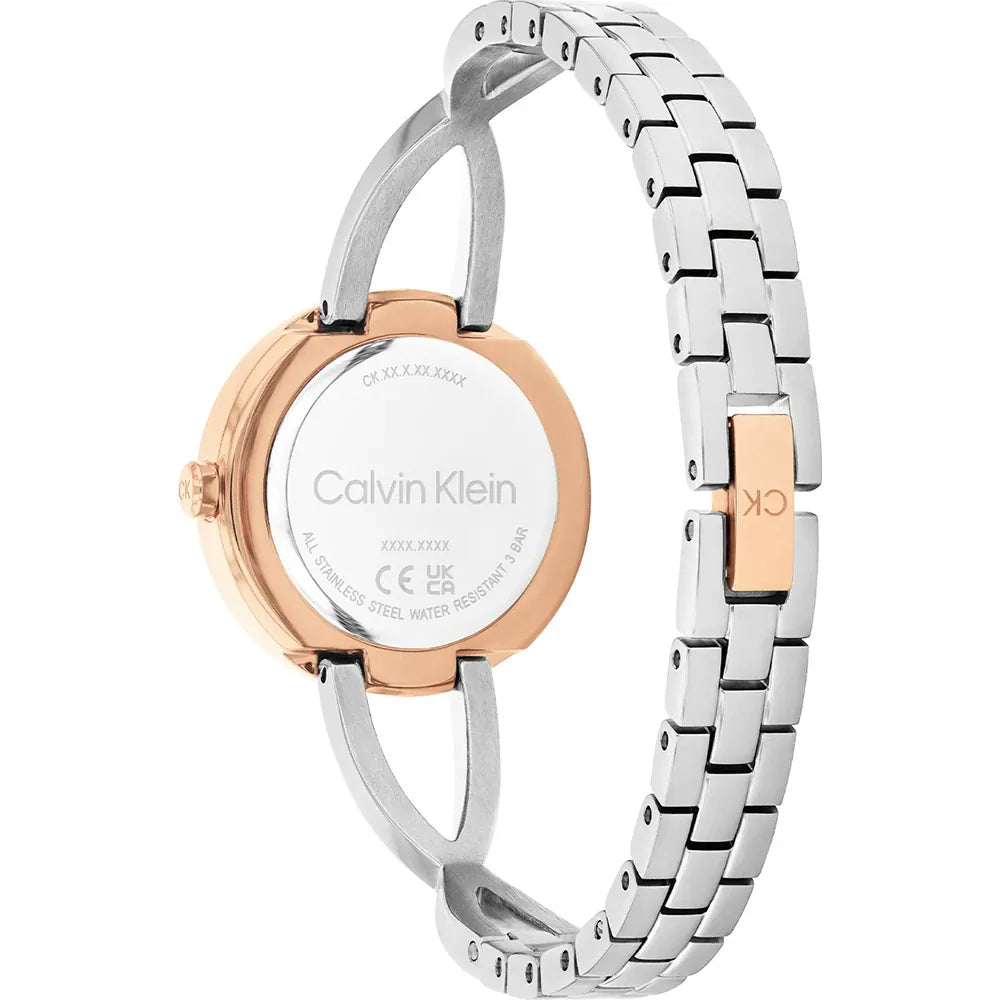 Orologio Donna Acciaio Calvin Klein Quarzo Solo Tempo Bicolore Lucido 25100060