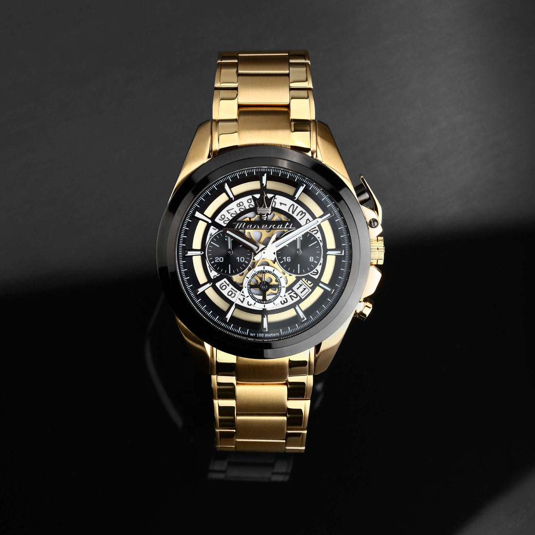 Orologio Uomo Maserati Acciaio dorato  Quarzo Cronografo Data R8873612058