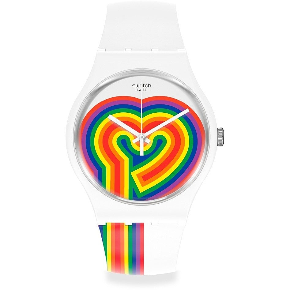 Orologio Donna Solo Tempo Quarzo  Swatch  Beating Love Valentino SUOW171