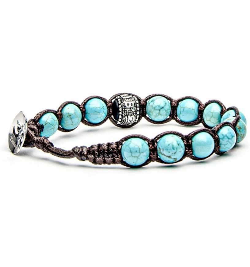 Bracciale Uomo Tamashii Biglia Turchese Ruota Della Preghiera BHS1100-7