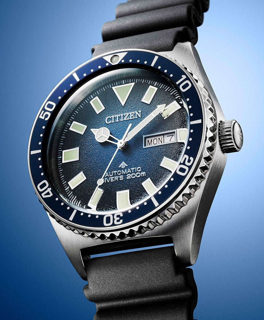 Orologio Uomo Citizen Promaster Automatico Gomma Blu Nero Acciaio NY0129-07L
