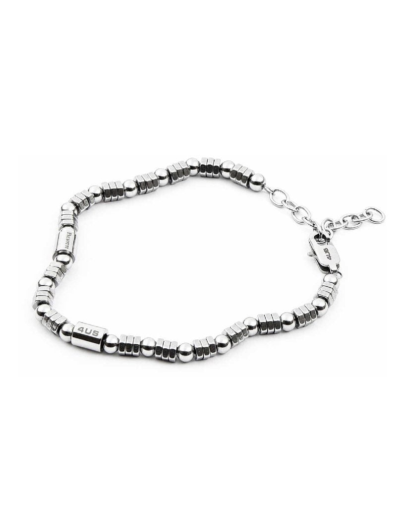 Bracciale Uomo Acciaio 4US Cesare Paciotti nero Cilindri acciaio 4UBR4063