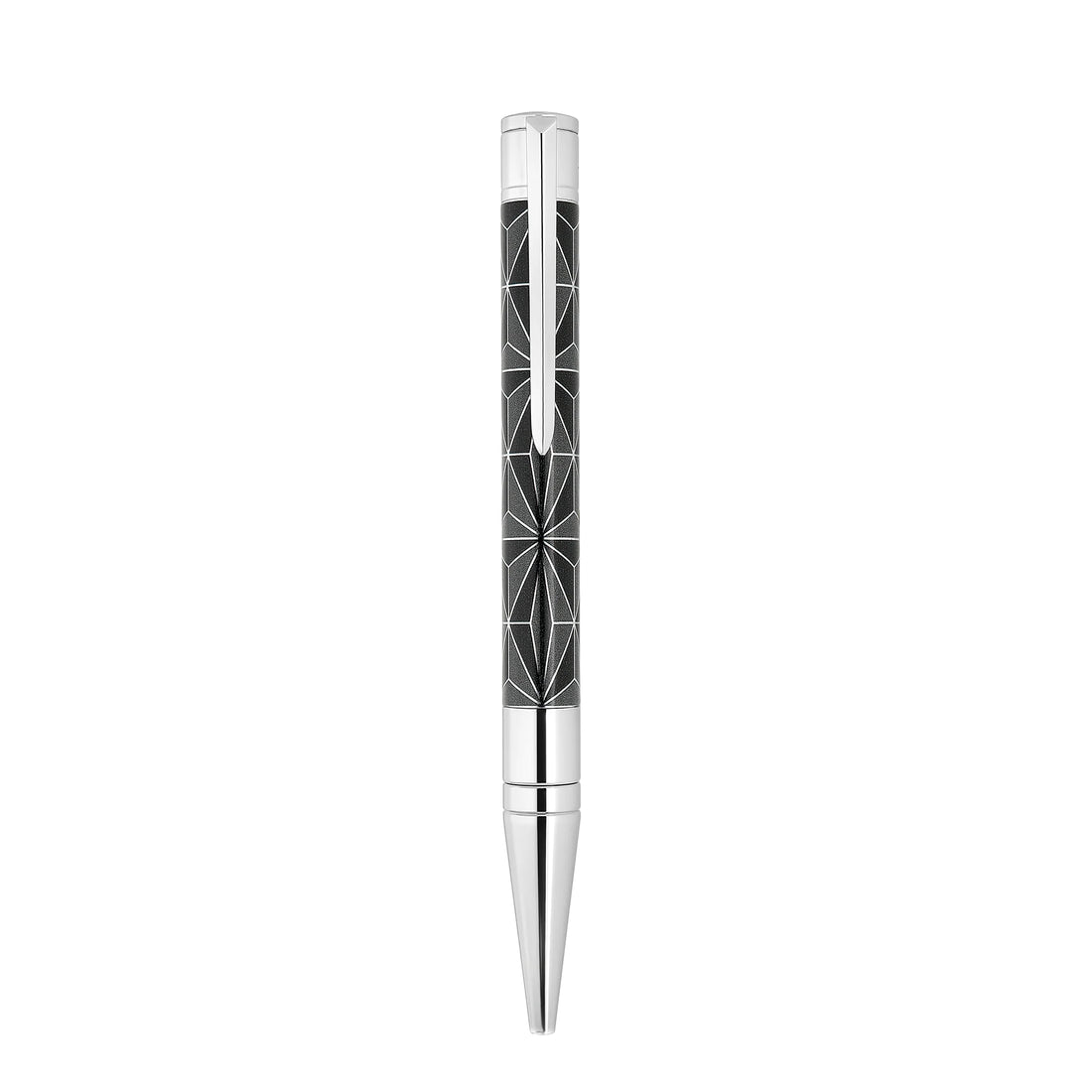Penna Uomo Dupont Biro Acciaio Smalto Nero Punto Di Fuoco 275070