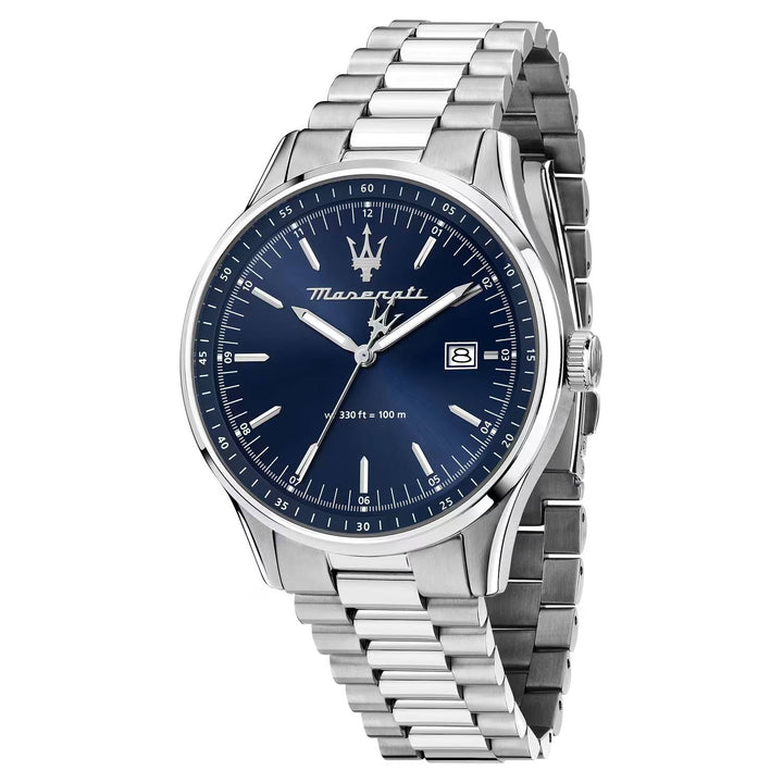 Orologio Uomo Maserati Acciaio Solo Tempo Quarzo Blu Data R8853124004