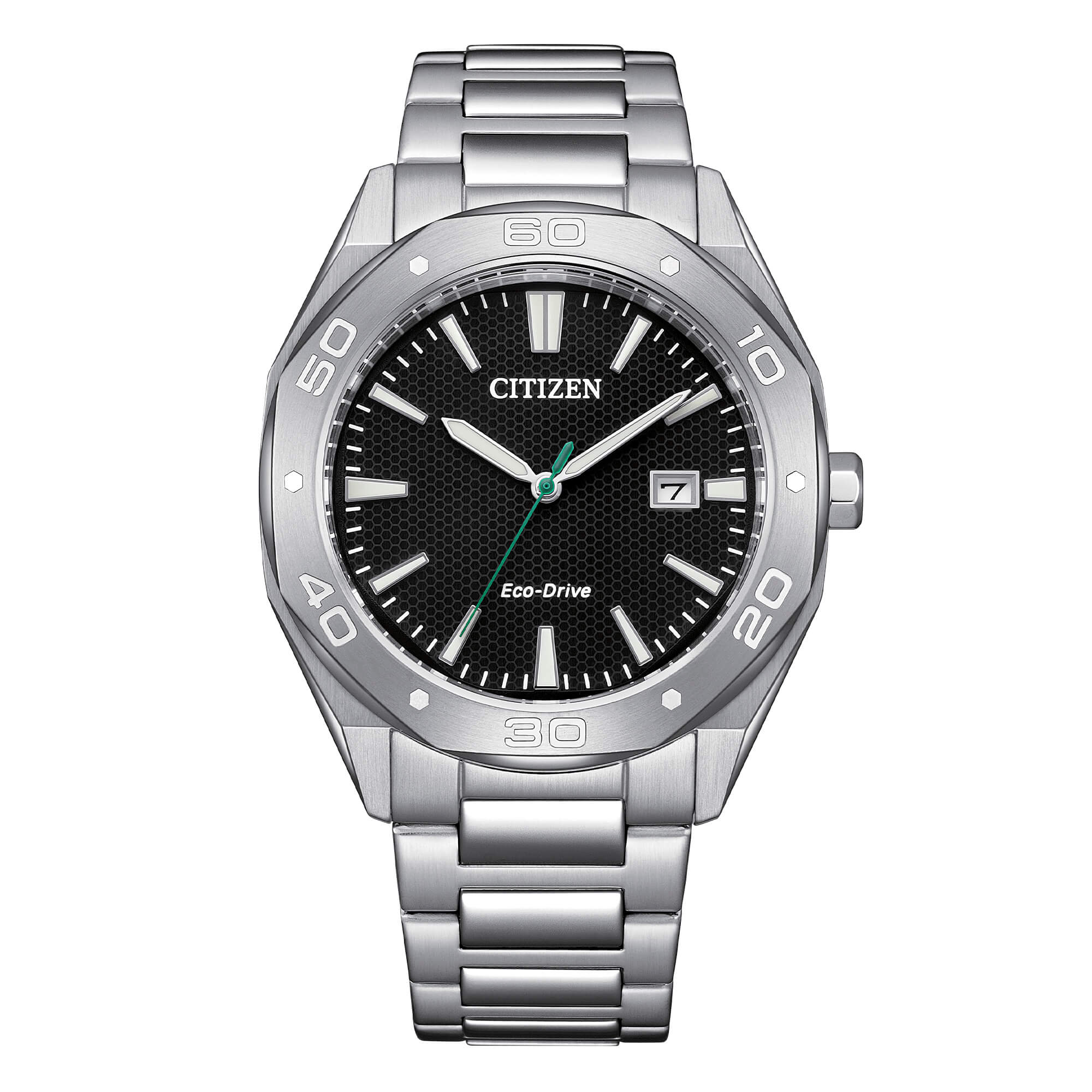 Orologio Uomo Citizen Nero Eco-Drive Solo Tempo Acciaio Data BM7631-52E