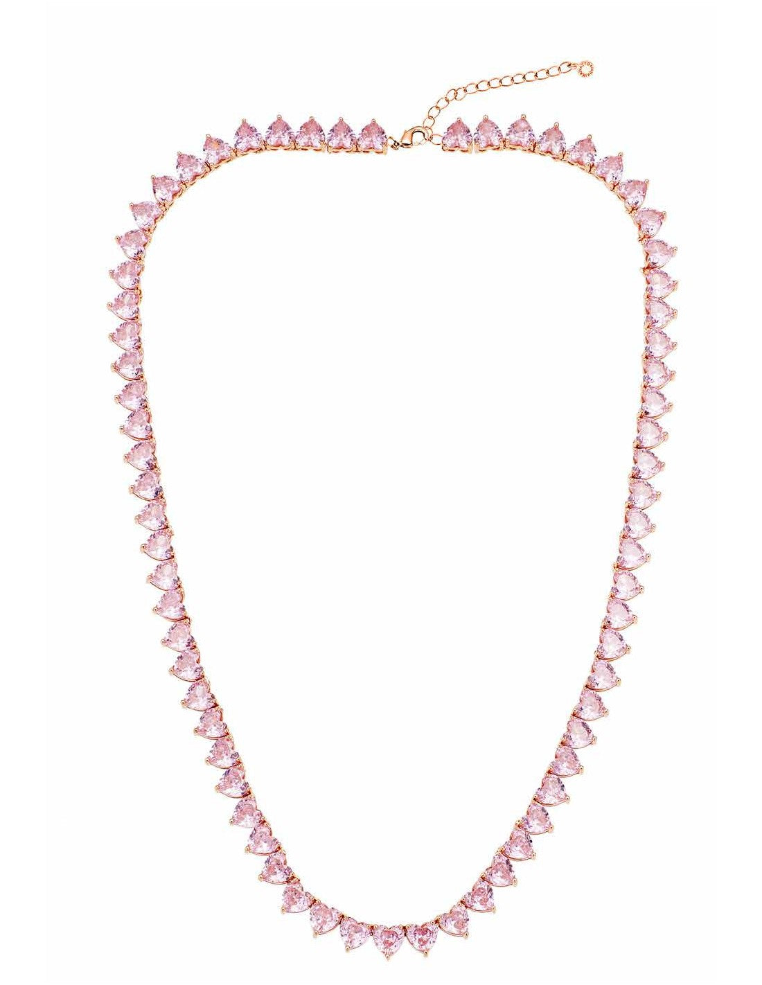Collana Donna Ottaviani Bronzo Rosè Tennis Zirconi Rosa Cuori 500776C