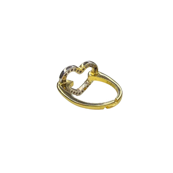 Anello Donna Re Mida Argento 925 Regolabile Cuore Zirconi AN-DJV-4
