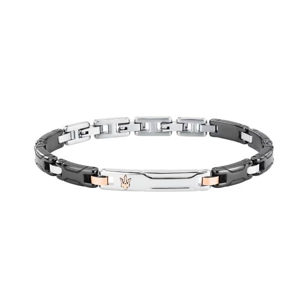 Bracciale Uomo Maserati Acciaio Ceramica Nera JM426ATZ93