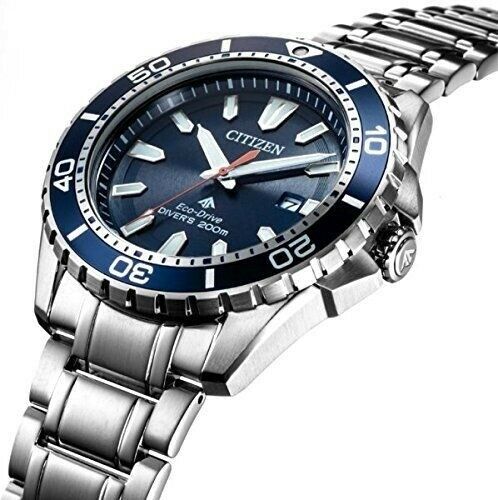 Orologio Uomo Acciaio Citizen Promaster Eco Drive Blu Data Solo Tempo BN0191-80L
