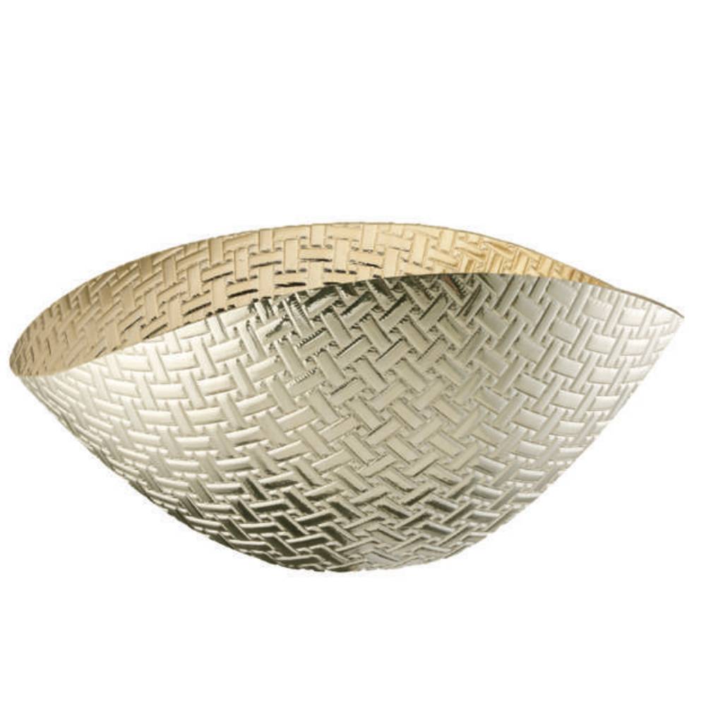 Centrotavola Onlylux Vetro Pattern 38X11 cm Oro/Silver OL03083