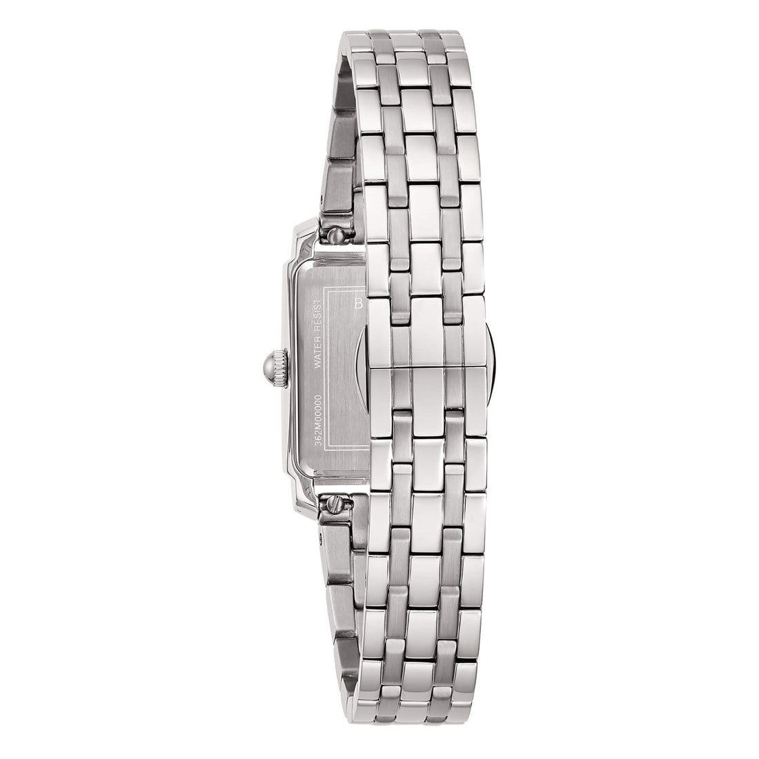 Orologio Donna Bulova Quarzo Sutton Tank Acciaio Madreperla Diamanti 96P244