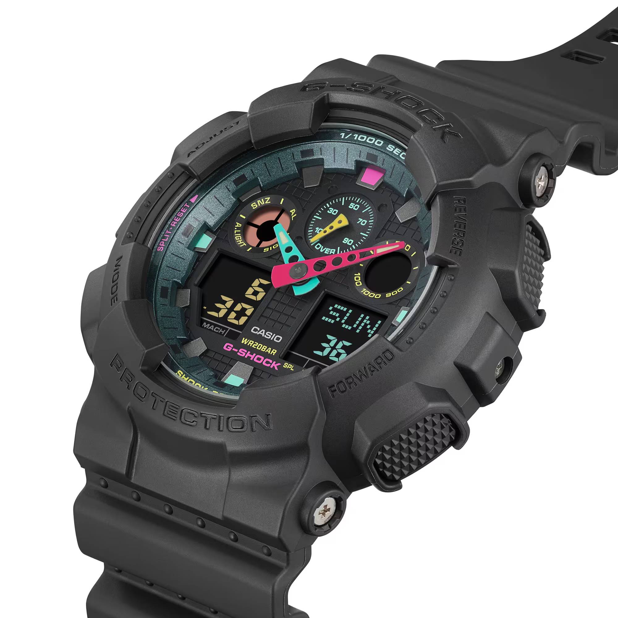 Orologio Uomo Casio G-SHOCK Quarzo Nero Fluorescente GA-100MF-1AER